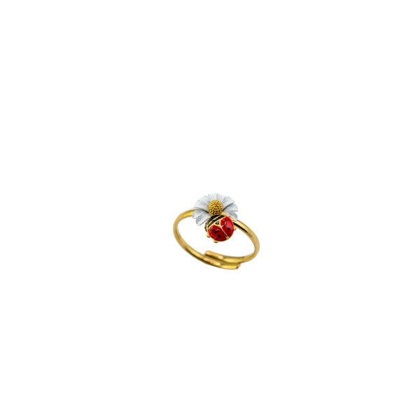 Anello MARGHERITA 3D "coccinella"